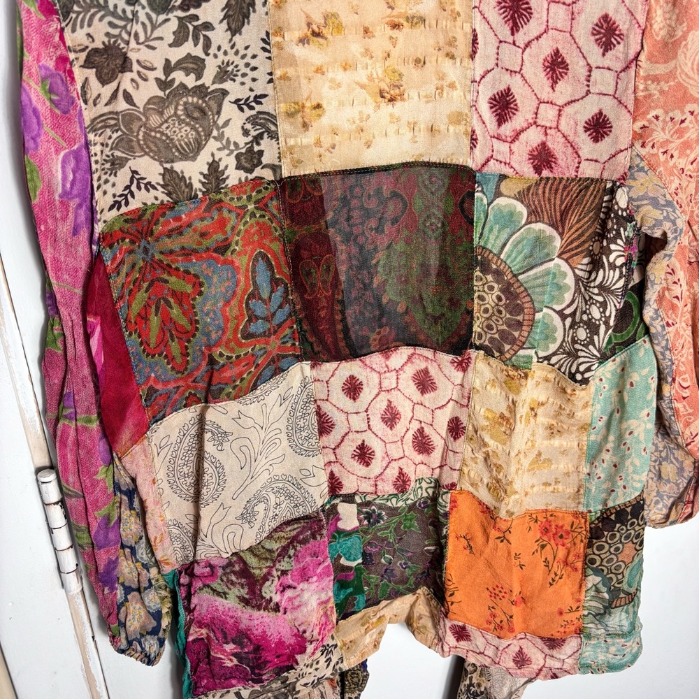 Young Threads Floral Patchwork Waterfall Open Fro… - image 4